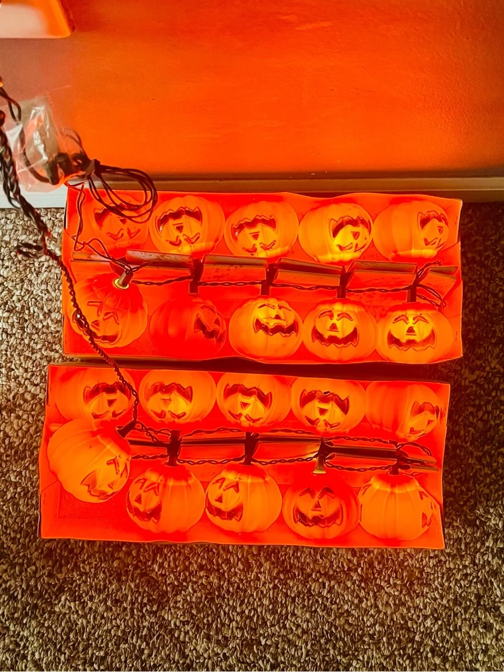 Skeleton & Pumpkin Decorative String Light set